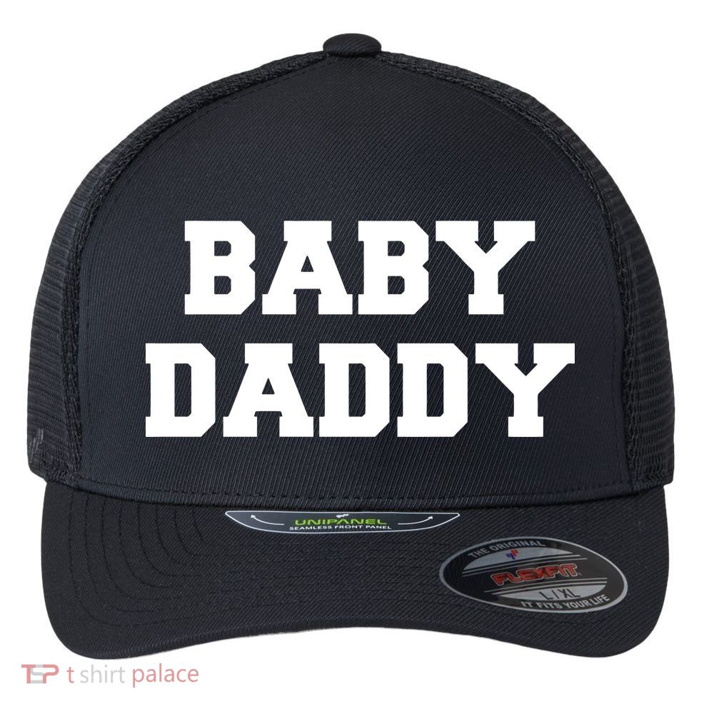 Baby Daddy New Father Flexfit Unipanel Trucker Cap