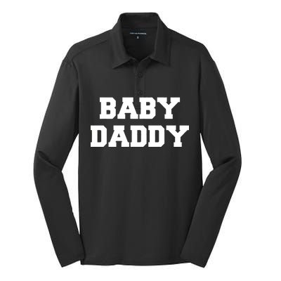 Baby Daddy New Father Silk Touch Performance Long Sleeve Polo