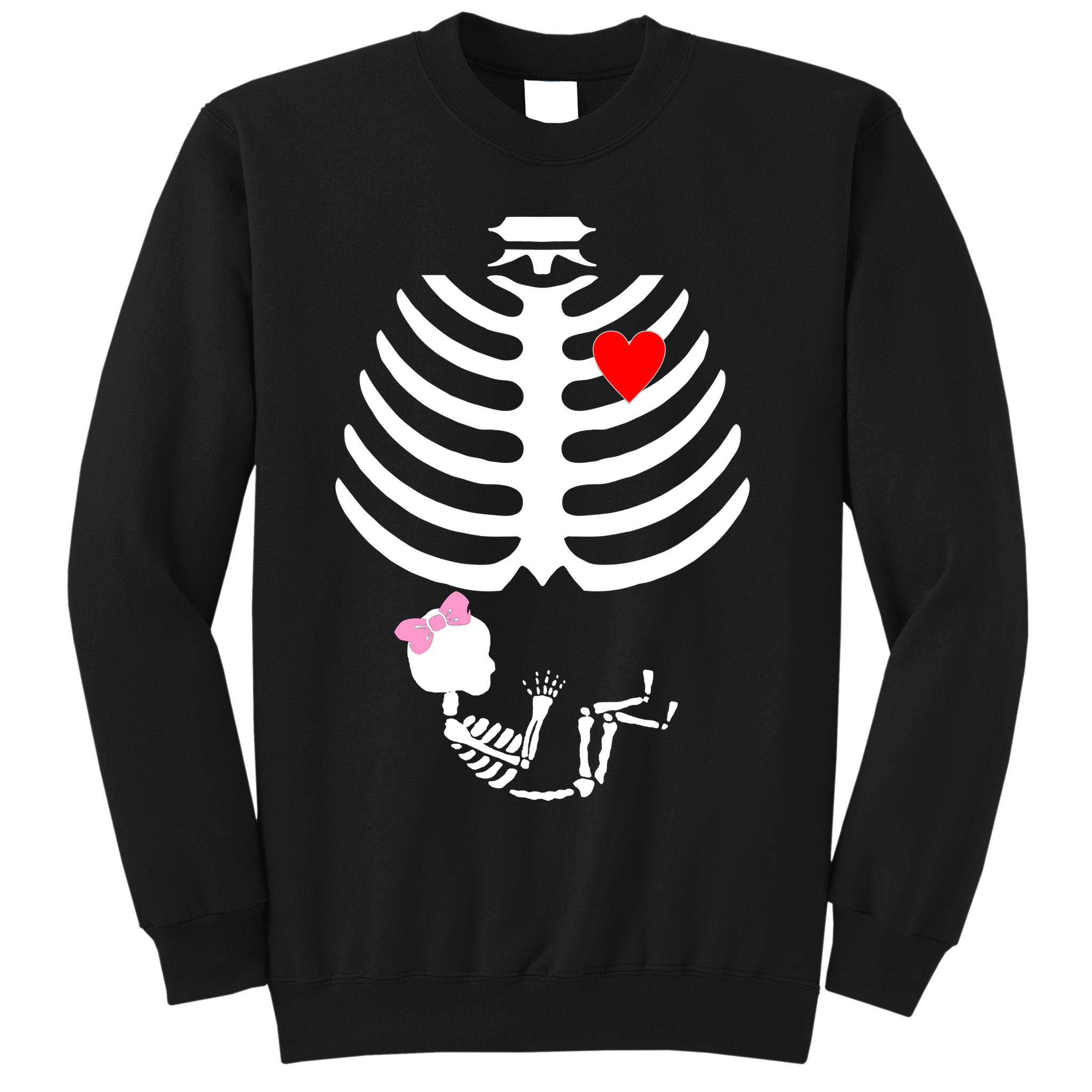 Baby Girl Skeleton Pregnancy Love Halloween Sweatshirt