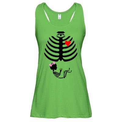 Baby Girl Skeleton Pregnancy Love Halloween Ladies Essential Flowy Tank