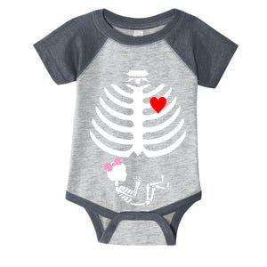 Baby Girl Skeleton Pregnancy Love Halloween Infant Baby Jersey Bodysuit