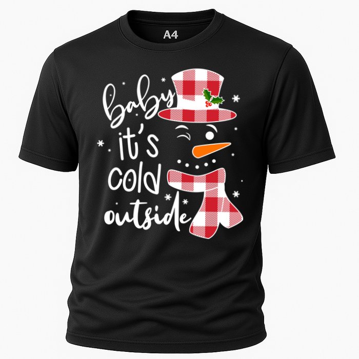 Baby It's Cold Outside Snowman Cooling Performance Crew T-Shirt