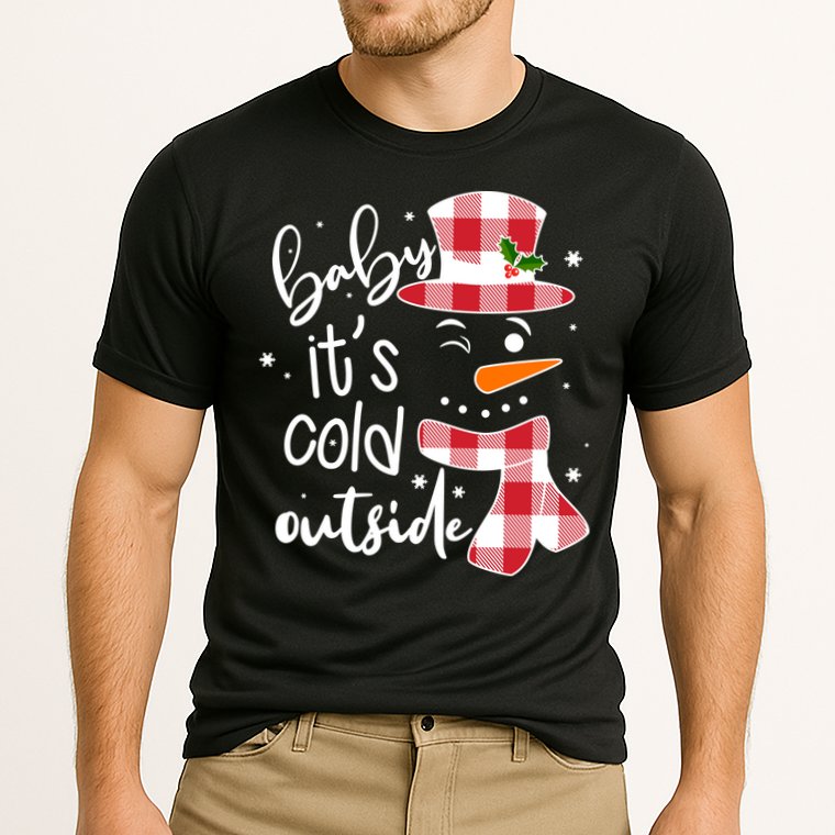 Baby It's Cold Outside Snowman Cooling Performance Crew T-Shirt