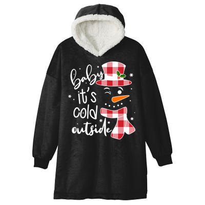 Baby It's Cold Outside Snowman Hooded Wearable Blanket