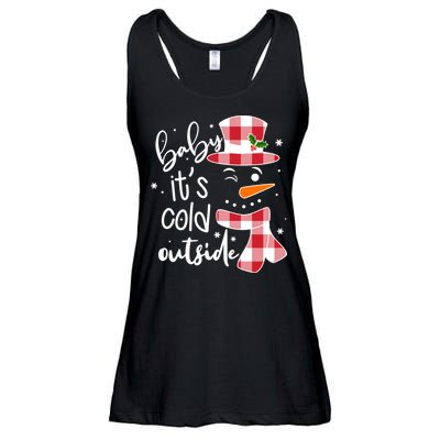 Baby It's Cold Outside Snowman Ladies Essential Flowy Tank