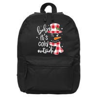 Baby It's Cold Outside Snowman 16 in Basic Backpack