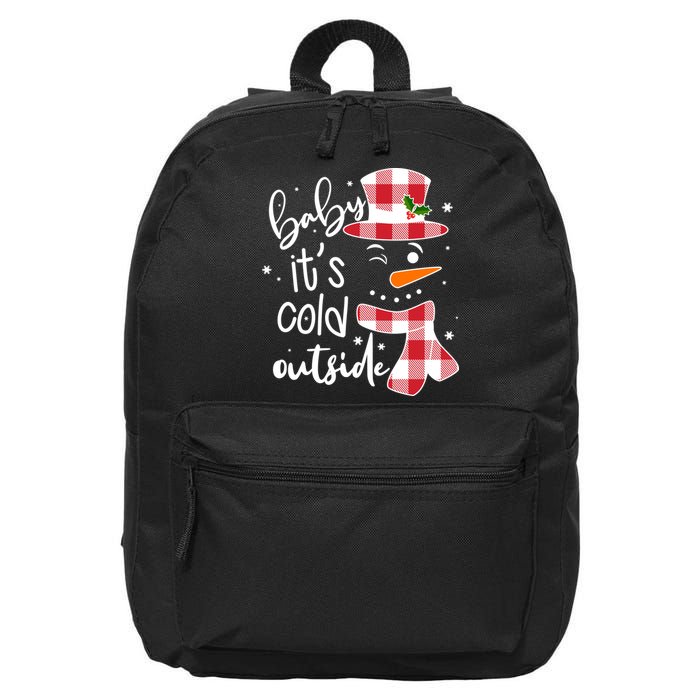 Baby It's Cold Outside Snowman 16 in Basic Backpack