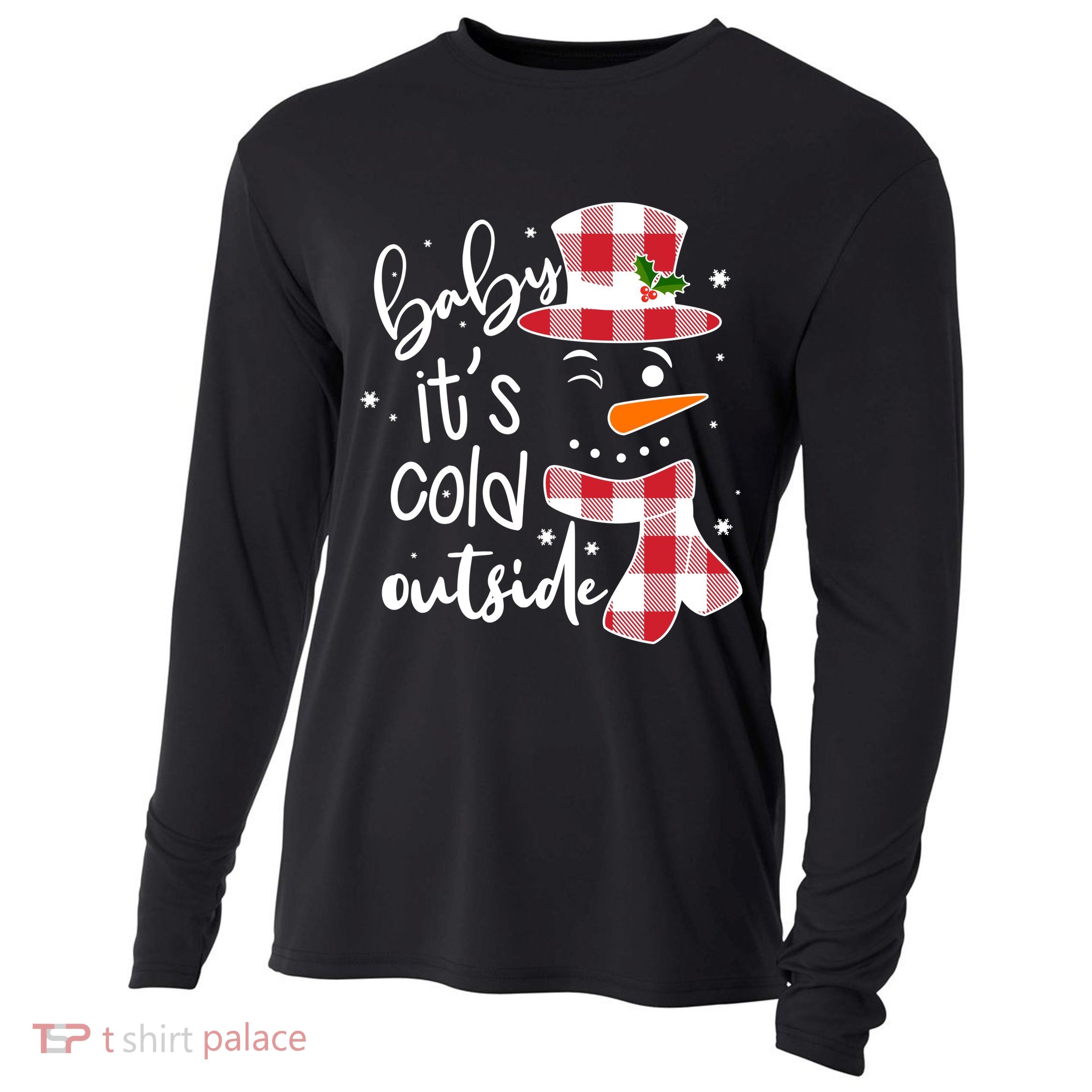 Baby It's Cold Outside Snowman Cooling Performance Long Sleeve Crew