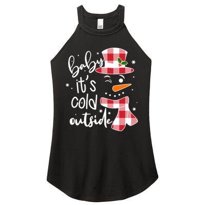 Baby It's Cold Outside Snowman Women's Perfect Tri Rocker Tank