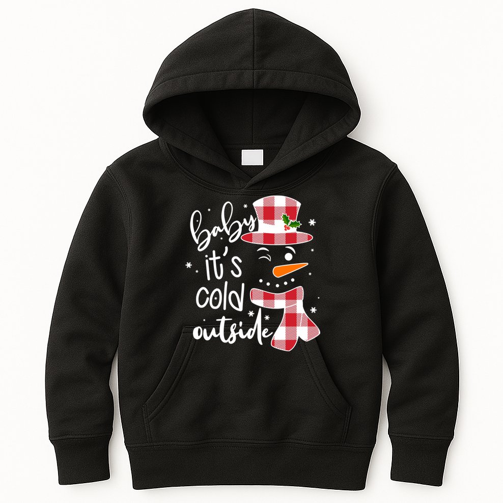 Baby It's Cold Outside Snowman Kids Hoodie