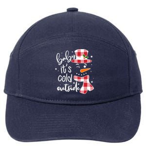 Baby It's Cold Outside Snowman 7-Panel Snapback Hat