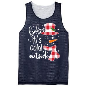 Baby It's Cold Outside Snowman Mesh Reversible Basketball Jersey Tank