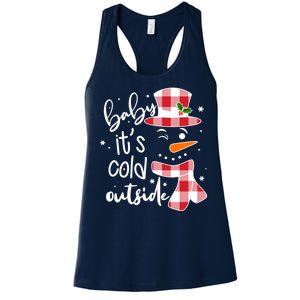 Baby It's Cold Outside Snowman Women's Racerback Tank