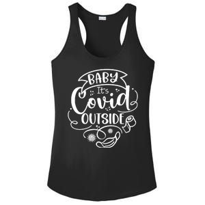 Baby It's Covid Outside Ladies PosiCharge Competitor Racerback Tank