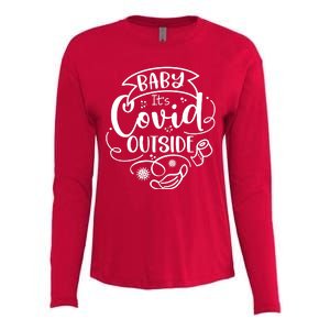 Baby It's Covid Outside Womens Cotton Relaxed Long Sleeve T-Shirt