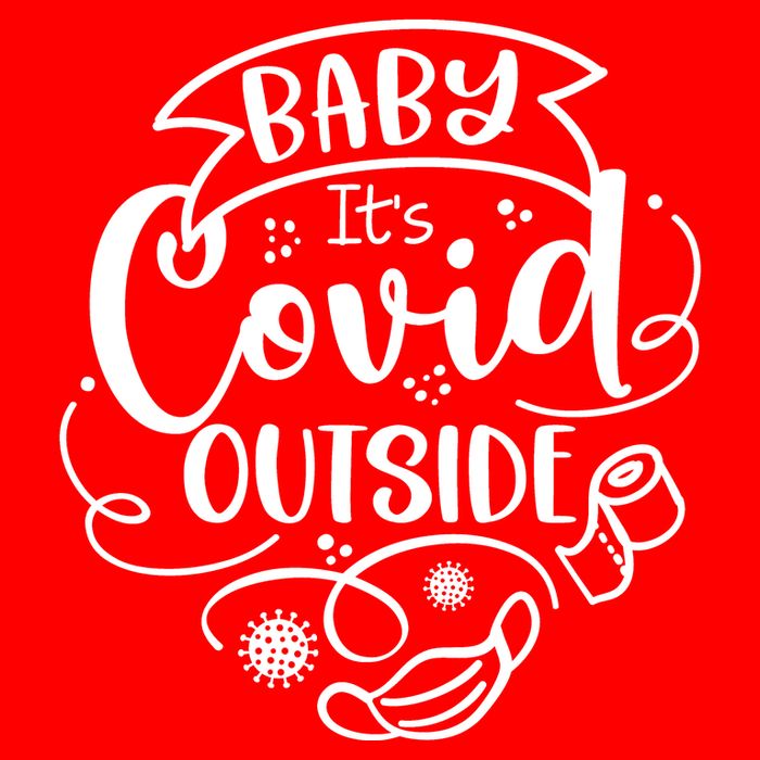 Baby It's Covid Outside Flat Bill Trucker Hat