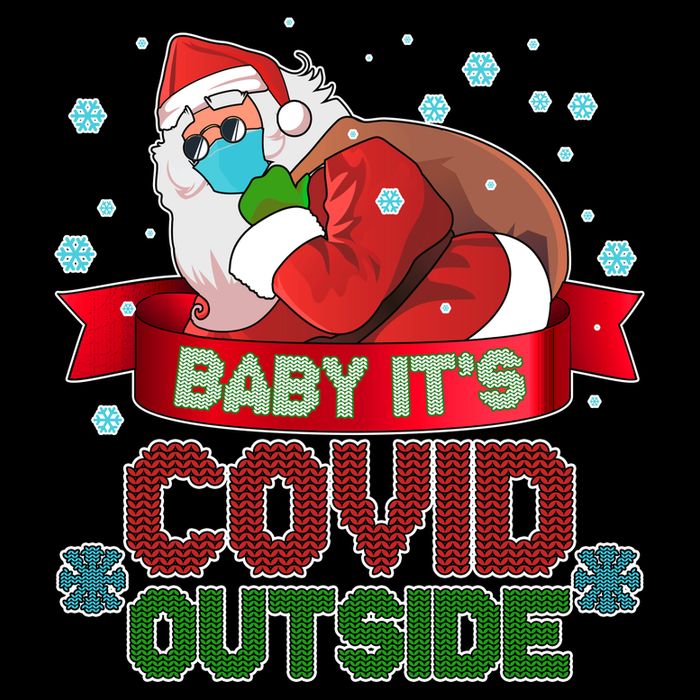Baby It's Covid Outside Funny Christmas Tall T-Shirt