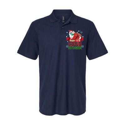 Baby It's Covid Outside Funny Christmas Softstyle Adult Sport Polo