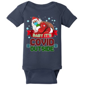 Baby It's Covid Outside Funny Christmas Baby Bodysuit