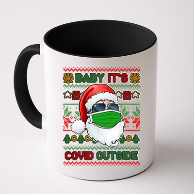 Baby It's Covid Outside Santa Ugly Christmas Sweater Mug