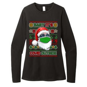 Baby It's Covid Outside Santa Ugly Christmas Sweater Womens CVC Long Sleeve Shirt