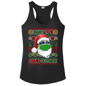 Baby It's Covid Outside Santa Ugly Christmas Sweater Ladies PosiCharge Competitor Racerback Tank