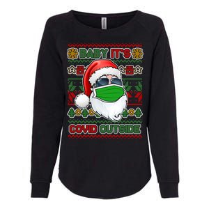 Baby It's Covid Outside Santa Ugly Christmas Sweater Womens California Wash Sweatshirt