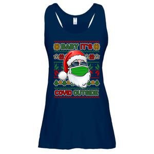 Baby It's Covid Outside Santa Ugly Christmas Sweater Ladies Essential Flowy Tank