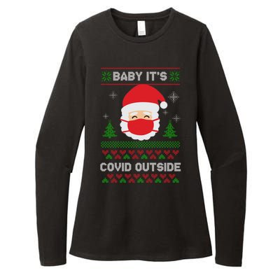 Baby It's COVID Outside Ugly Christmas Sweater Womens CVC Long Sleeve Shirt