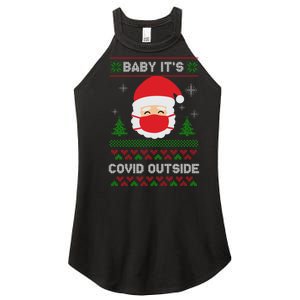 Baby It's COVID Outside Ugly Christmas Sweater Women's Perfect Tri Rocker Tank