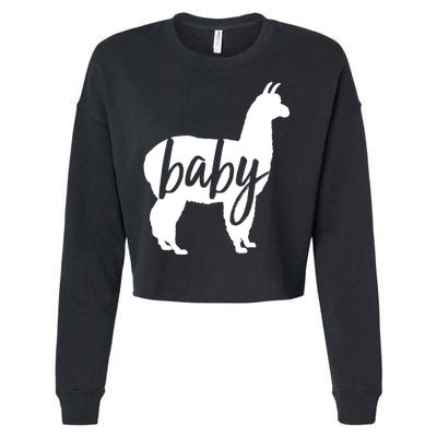 Baby Lama Cropped Pullover Crew