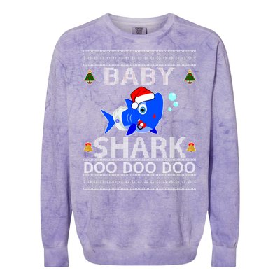 Baby Shark Doo Doo Cute Ugly Christmas Colorblast Crewneck Sweatshirt