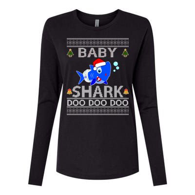 Baby Shark Doo Doo Cute Ugly Christmas Womens Cotton Relaxed Long Sleeve T-Shirt