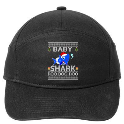 Baby Shark Doo Doo Cute Ugly Christmas 7-Panel Snapback Hat