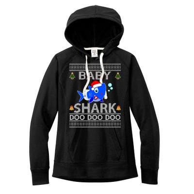 Baby Shark Doo Doo Cute Ugly Christmas Women's Fleece Hoodie