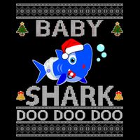 Baby Shark Doo Doo Cute Ugly Christmas Flatbill Hat