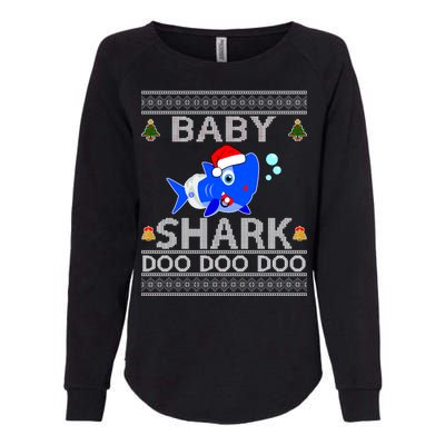 Baby Shark Doo Doo Cute Ugly Christmas Womens California Wash Sweatshirt