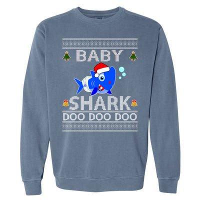 Baby Shark Doo Doo Cute Ugly Christmas Garment-Dyed Sweatshirt