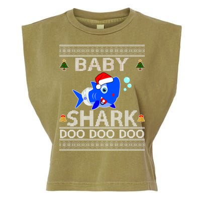 Baby Shark Doo Doo Cute Ugly Christmas Garment-Dyed Women's Muscle Tee