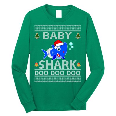 Baby Shark Doo Doo Cute Ugly Christmas Long Sleeve Shirt