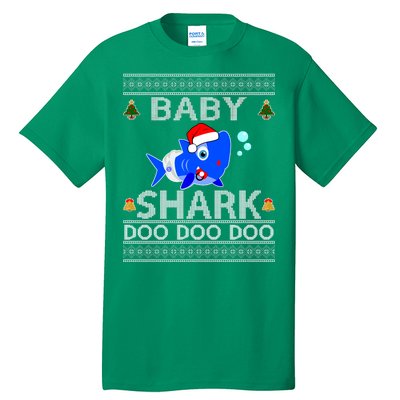 Baby Shark Doo Doo Cute Ugly Christmas Tall T-Shirt