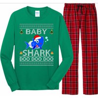 Baby Shark Doo Doo Cute Ugly Christmas Long Sleeve Pajama Set