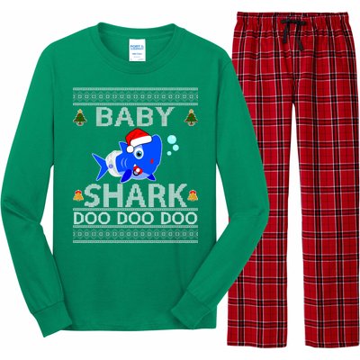 Baby Shark Doo Doo Cute Ugly Christmas Long Sleeve Pajama Set