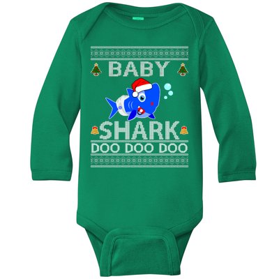 Baby Shark Doo Doo Cute Ugly Christmas Baby Long Sleeve Bodysuit