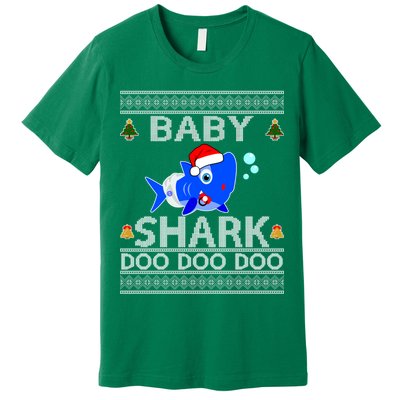 Baby Shark Doo Doo Cute Ugly Christmas Premium T-Shirt