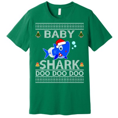 Baby Shark Doo Doo Cute Ugly Christmas Premium T-Shirt