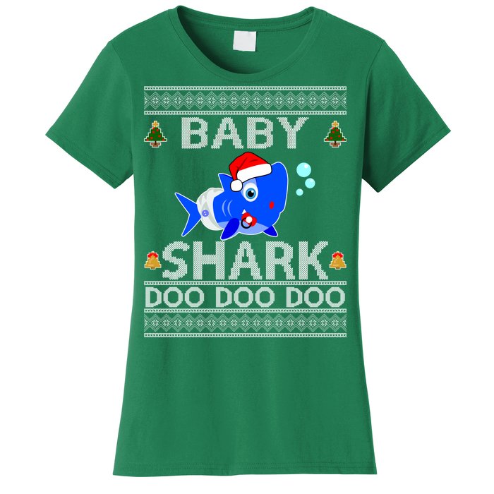 Baby Shark Doo Doo Cute Ugly Christmas Women's T-Shirt