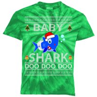 Baby Shark Doo Doo Cute Ugly Christmas Kids Tie-Dye T-Shirt