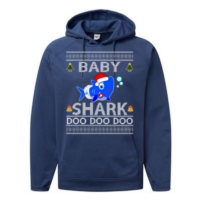 Baby Shark Doo Doo Cute Ugly Christmas Performance Fleece Hoodie