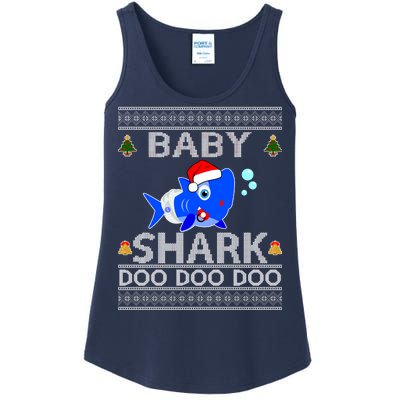 Baby Shark Doo Doo Cute Ugly Christmas Ladies Essential Tank